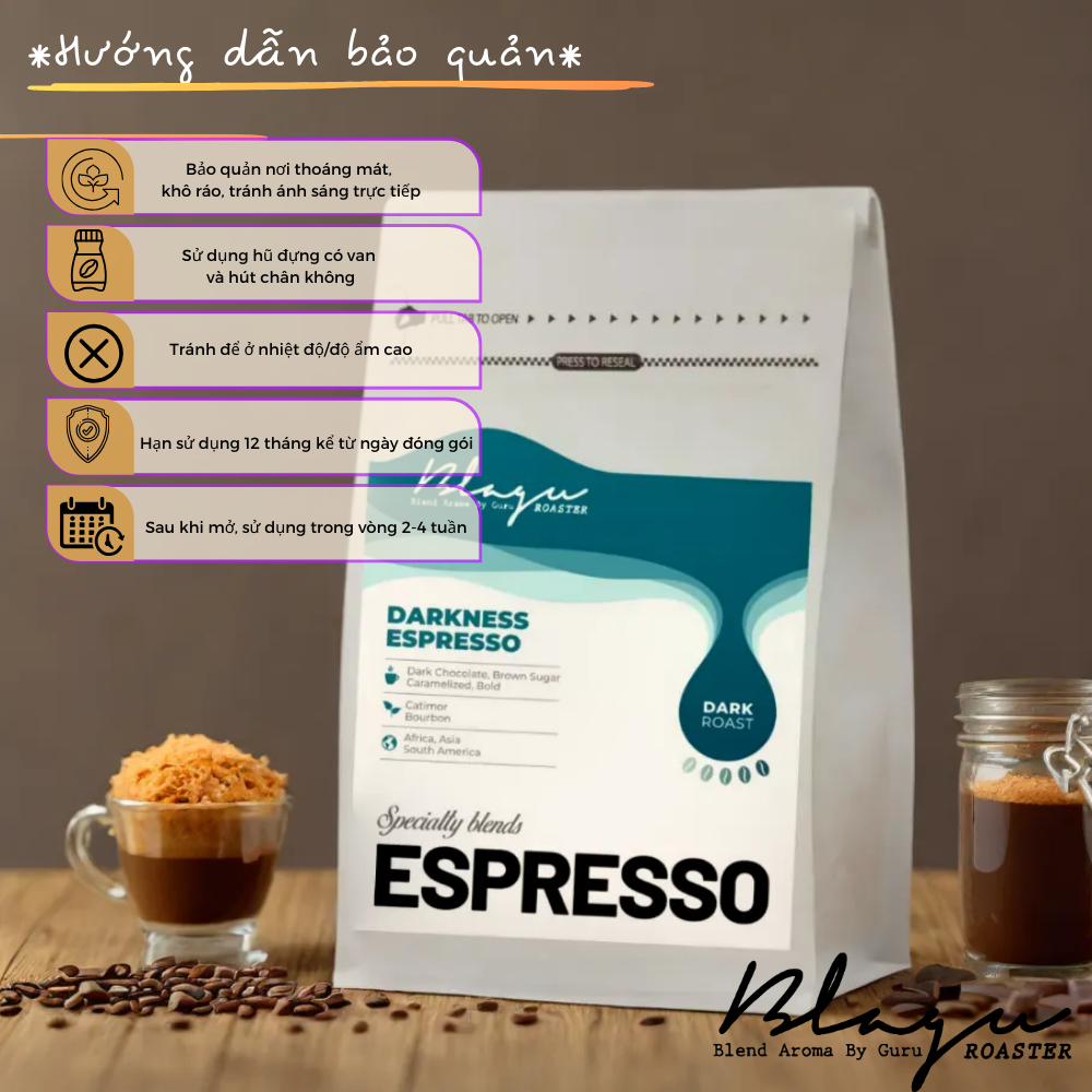BLAGU Roasted Bean Espresso - Darkness Espresso - 250g