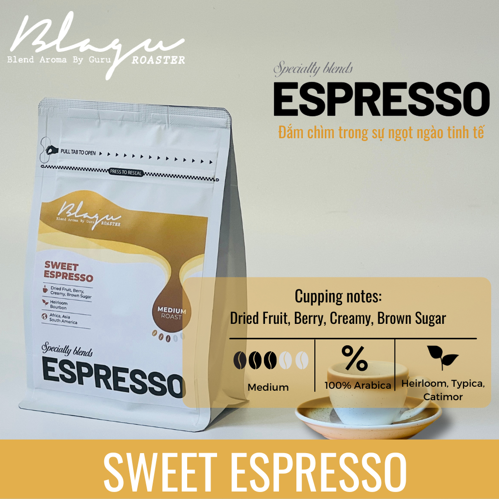 BLAGU Roasted Bean Espresso – Sweet Espresso – 250g