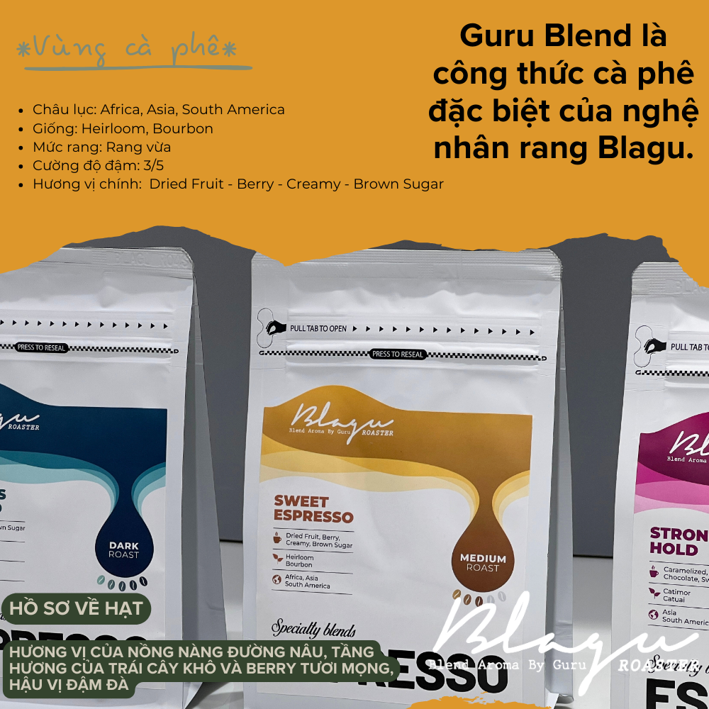 BLAGU Roasted Bean Espresso – Sweet Espresso – 250g