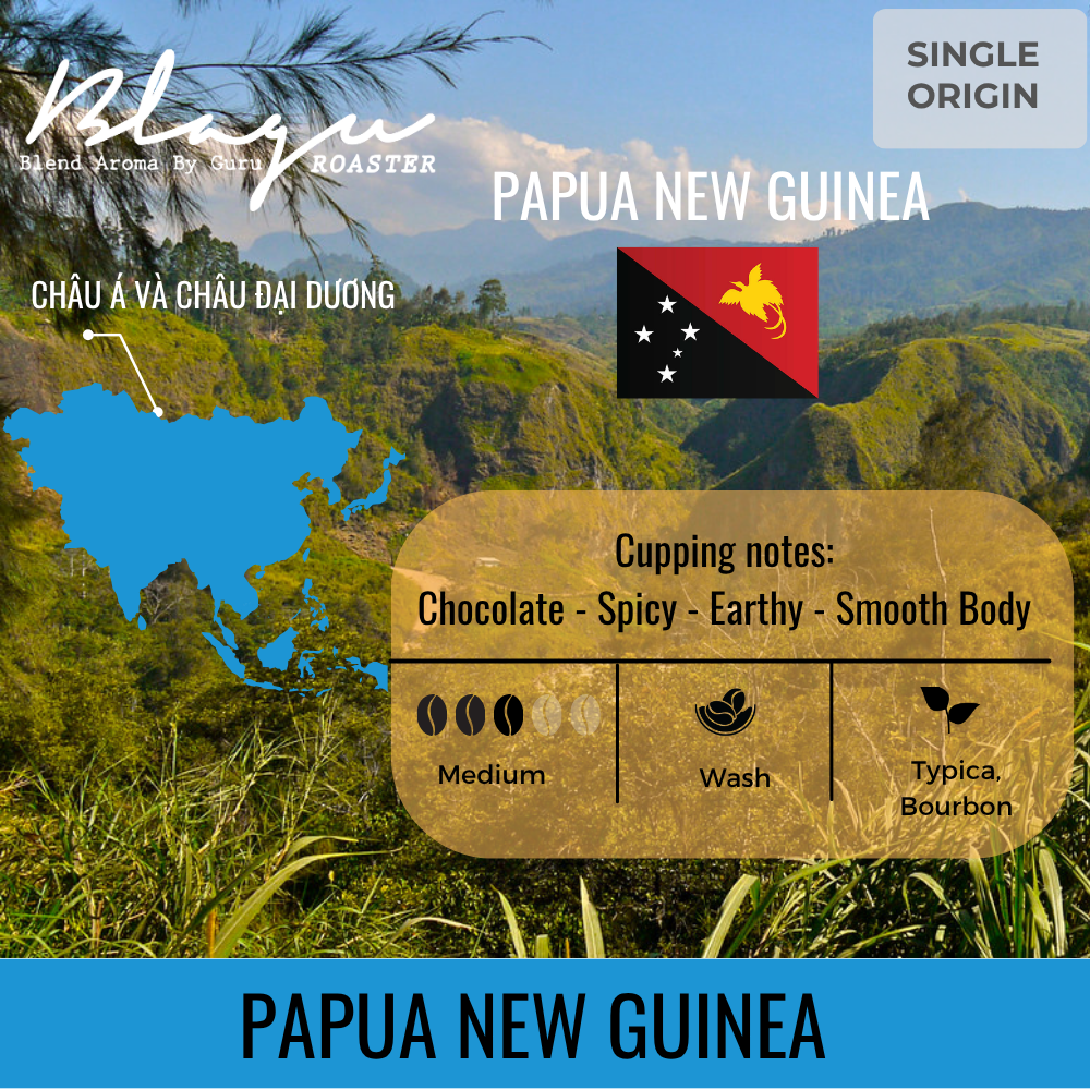 BLAGU Coffee Roasted Beans Papua New Guinea - Medium Roast - 250g