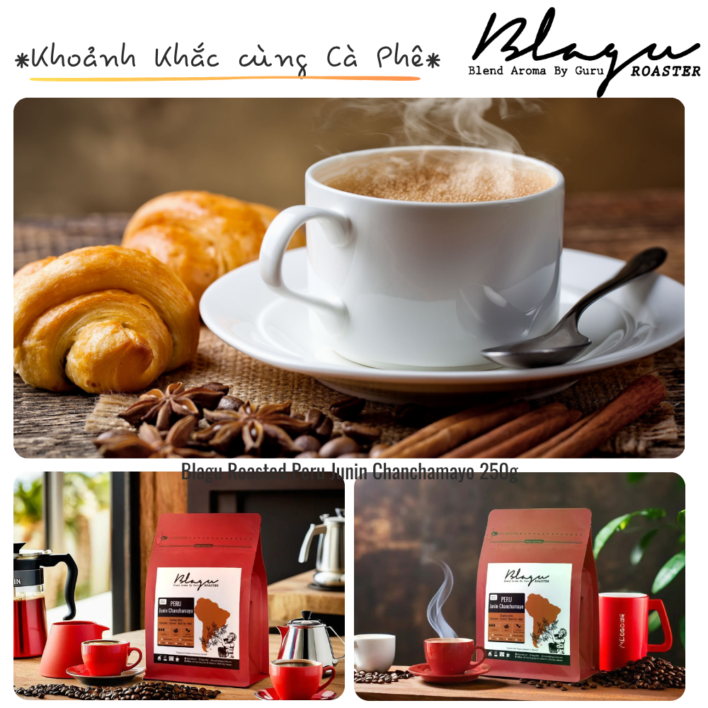 BLAGU Coffee Roasted Beans Peru Junin Chanchamayo – Medium Roast – 250g