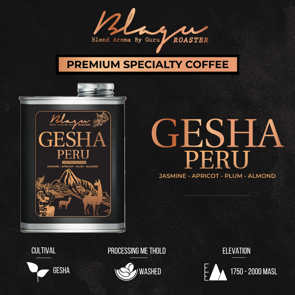 BLAGU Roasted Bean Gesha Peru - Light-Medium - 250g