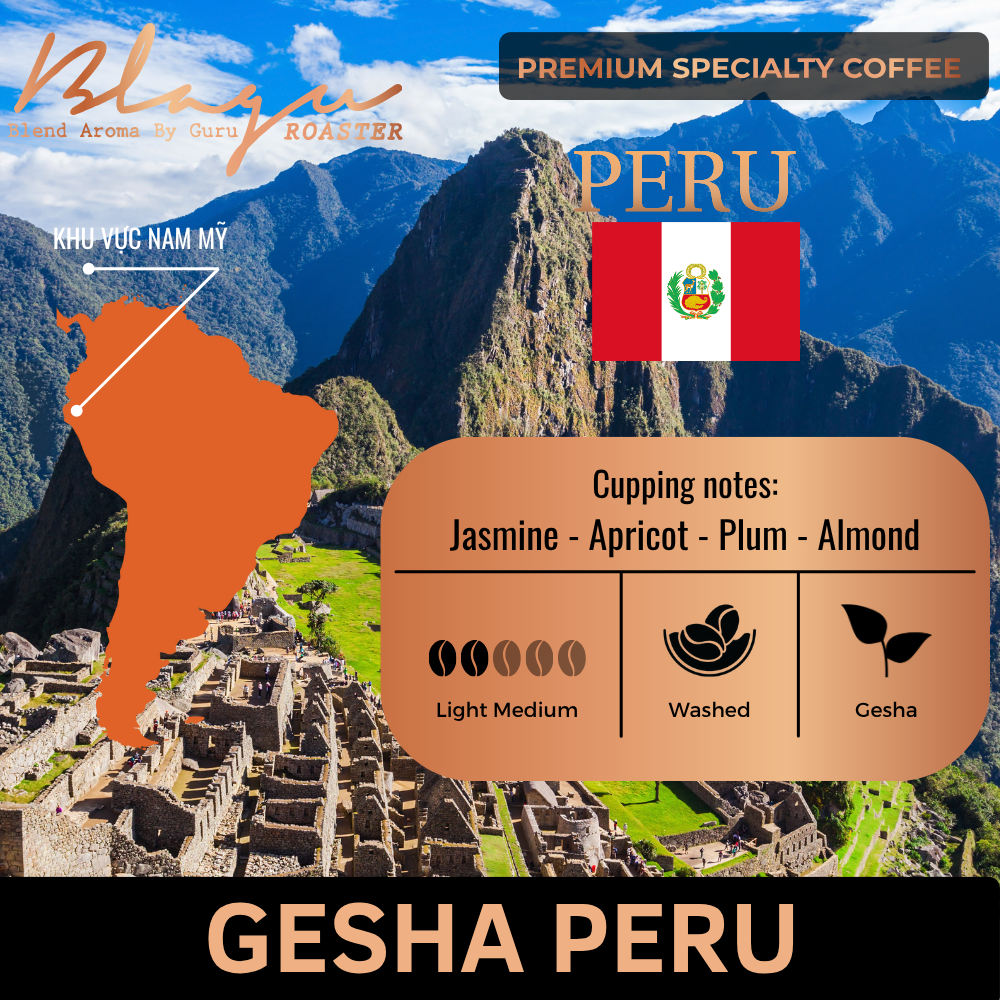 BLAGU Roasted Bean Gesha Peru - Light-Medium - 250g