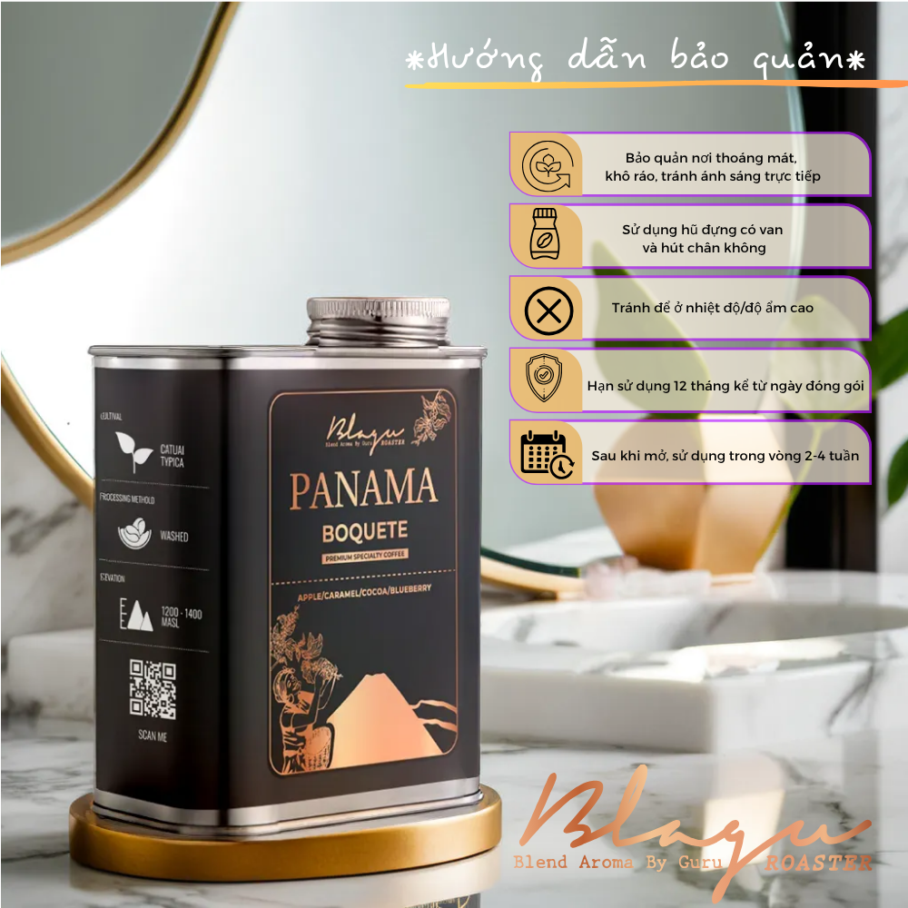 BLAGU Coffee Roasted Beans Panama Boquete – Medium Roast – 250g