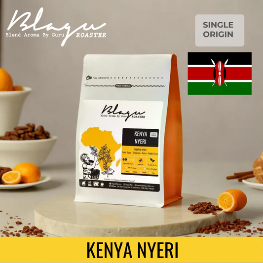 BLAGU Coffee Roasted Beans Kenya Nyeri Chiga – Light Medium Roast – 250g