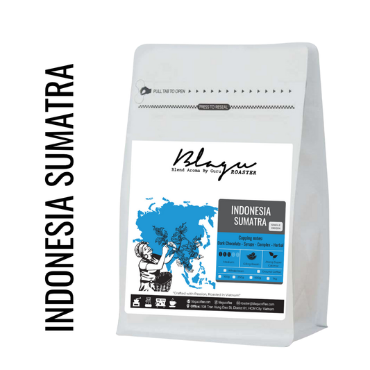 BLAGU Coffee Roasted Beans Indonesia Sumatra – Medium Roast – 250g
