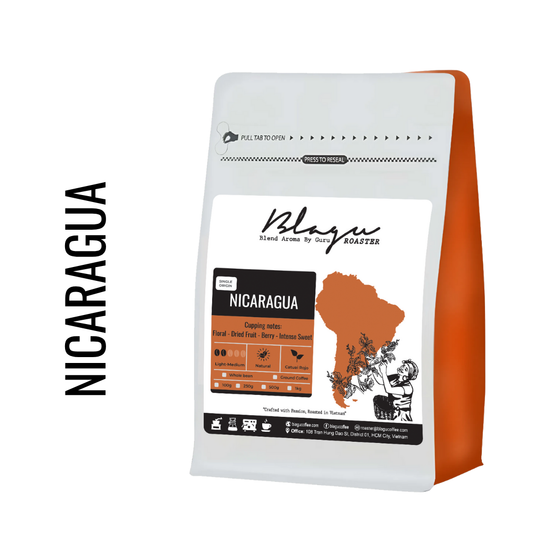 BLAGU Coffee Roasted Beans Nicaragua - Light Medium Roast - 250g