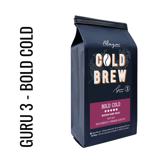 BLAGU Coffee Roasted Beans Guru 3 blend Cold brew - Bold Cold - 250g