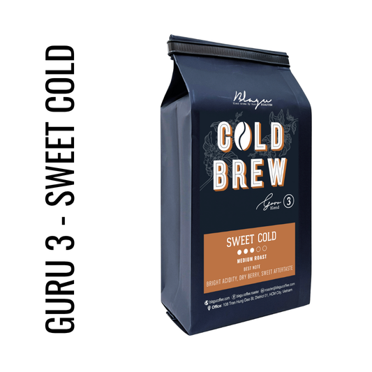 BLAGU Coffee Roasted Beans Guru 3 blend Cold brew - Sweet Cold - Medium Roast - 250g