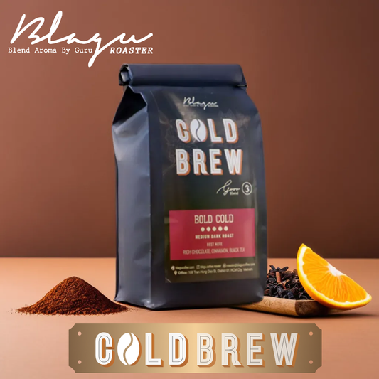BLAGU Coffee Roasted Beans Guru 3 blend Cold brew - Bold Cold - 250g