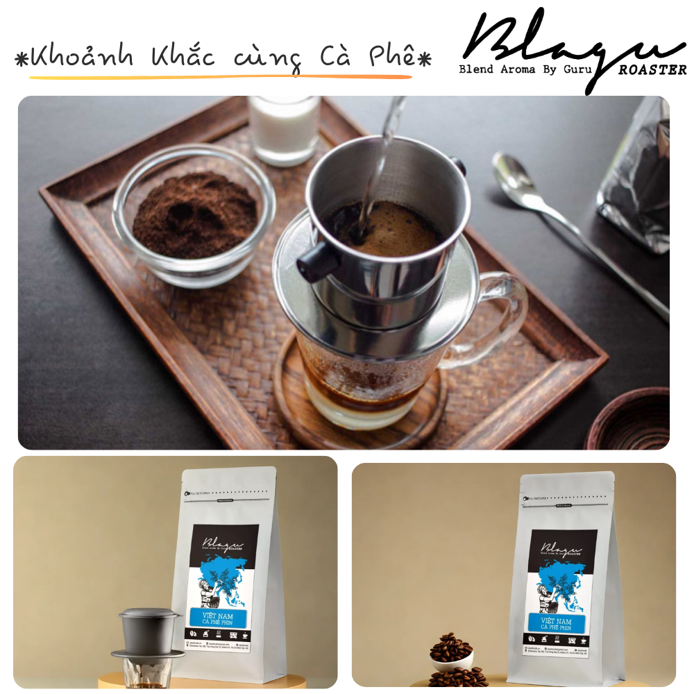 BLAGU Coffee Roasted Beans Vietnam Phin Coffee Roast – Medium Dark Roast – 500g