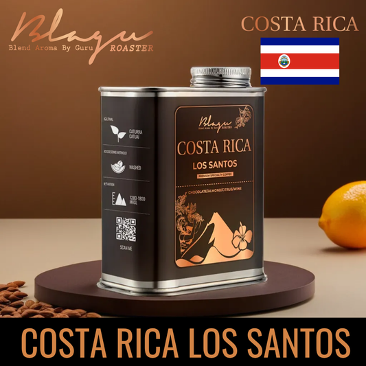 BLAGU Coffee Roasted Beans Costa Rica Los Santos - Medium Roast - 250g