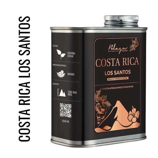 BLAGU Coffee Roasted Beans Costa Rica Los Santos - Medium Roast - 250g