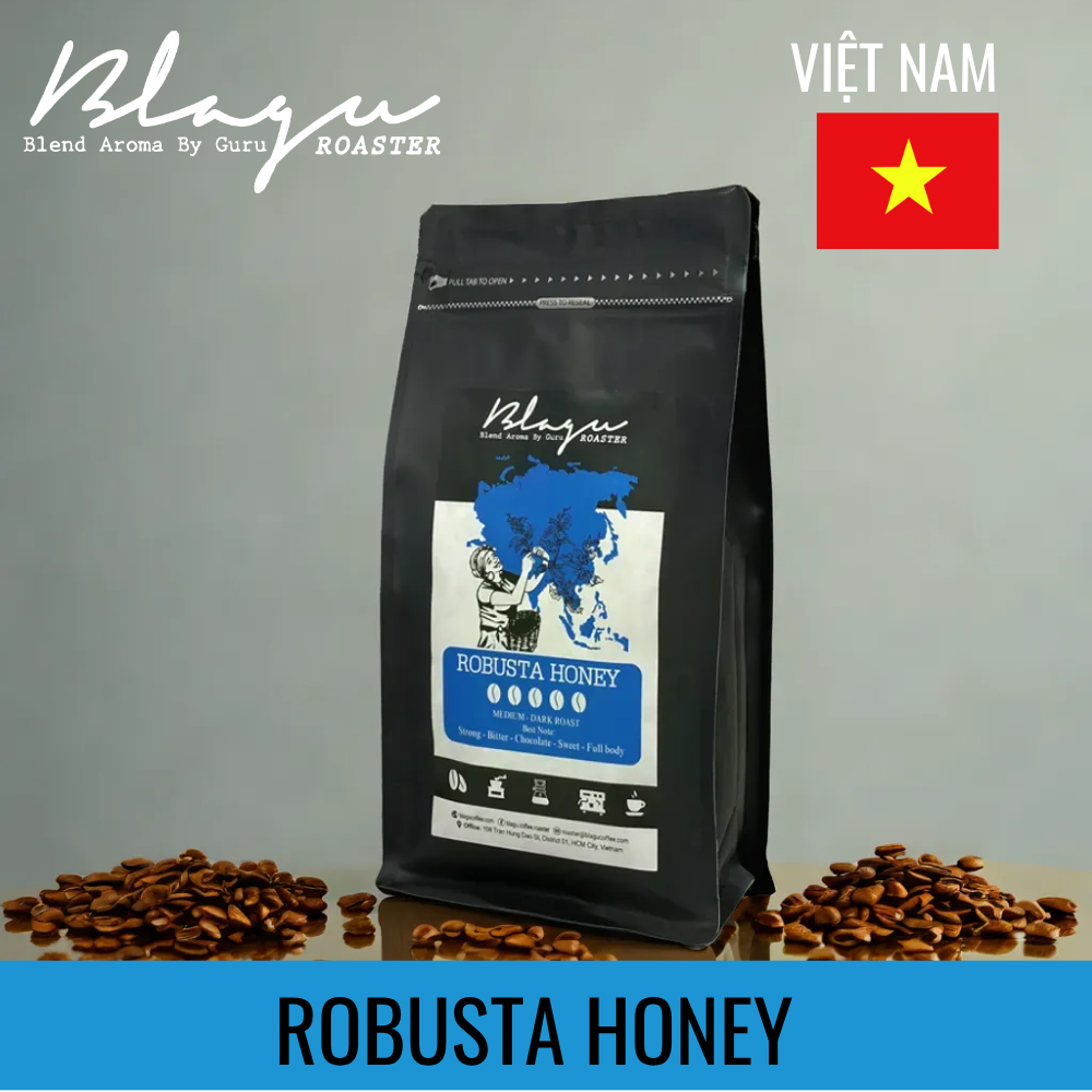BLAGU Coffee Roasted Beans Robusta Honey
