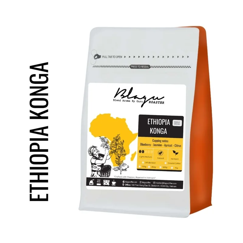 BLAGU Roasted Bean Ethiopia N.Konga - 250g
